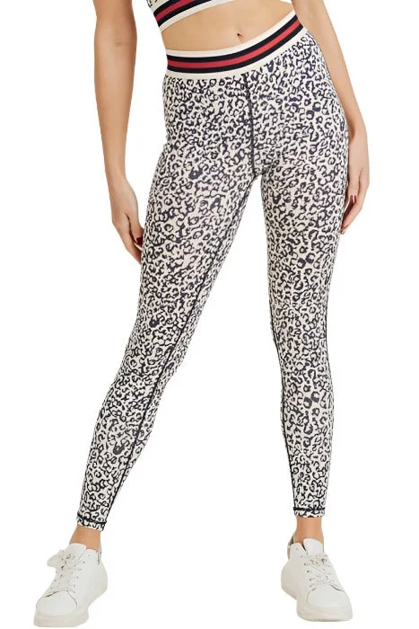 Price Drop Snow Leopard Striped Band Highwaist Leggings APH2820