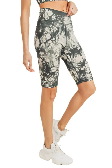 Take Advantage Tie-Dye Cotton Highwaist Bermuda Shorts APH2790