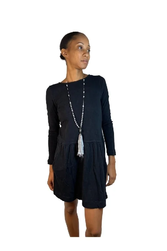Savings Alert TLA Petite Long Sleeve Drop Waist Dress 2 colors