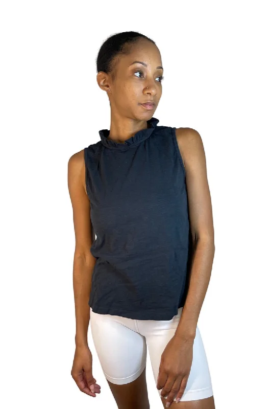 Extra Discounts TLA Petite High Neck Ruffle Sleeveless Tank