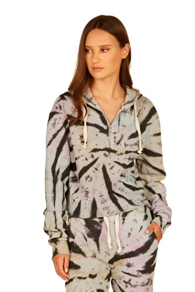 Must-Have Deals Vintage Havana Grunge Tie Dye Crop Hoodie B8899