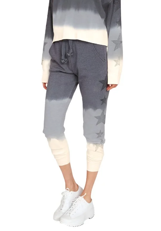 Daily Deals Vintage Havana Rhinestone Star Dip Dye Jogger B9926