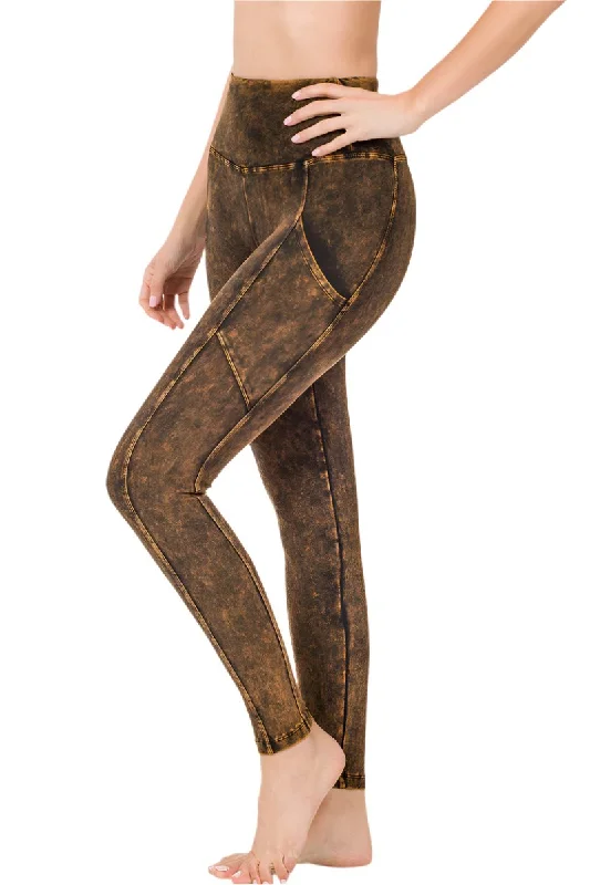 Fantastic Offers Zenana Mineral Wash Pocket Legging SP-80077